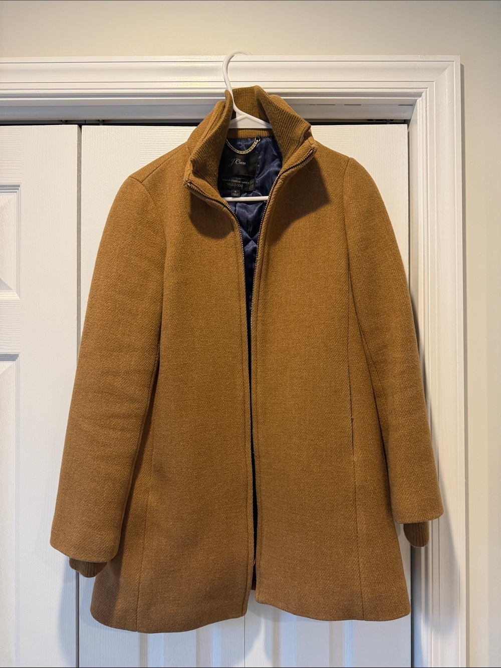 J. Crew Camel/Tan Women's Wool Pea Coat
